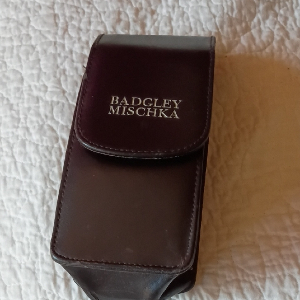 Badgley Mischka Sunglasses Pouch /Case in Dark Brown